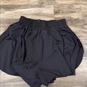 Everyday Performance Women's Black Athletic Shorts with Elastic Waistband
